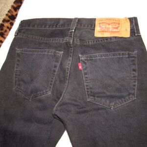 Levi's 501 Black Jeans W28/L30 Button Fly Perfect Condition!